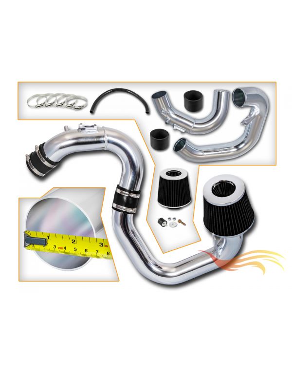 Rtunes Racing Cold Air Intake Kit Filter Combo BLACK Compatible For 11-14 Ford Mustang 3.7L V6 