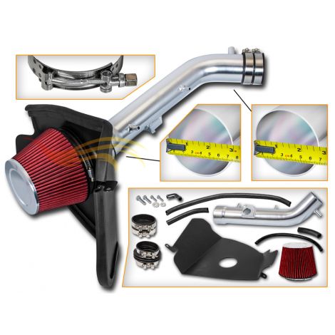 RS SERIES - RED - 99-04 TOYOTA TACOMA / 99-02 TOYOTA 4RUNNER 3.4L V6 HEAT SHIELD COLD AIR INTAKE