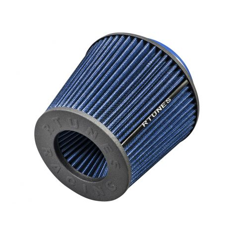 Rtunes Racing BLUE 2.5"-4" 63.5-102 mm Inlet Cold Air Intake Cone Replacement Performance Washable Clamp-On Dry Air Filter
