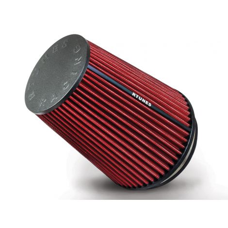 Rtunes Racing RED 6" 102 mm Inlet Truck Cold Air Intake Cone Replacement Performance Washable Clamp-On Dry Air Filter (8" Tall)