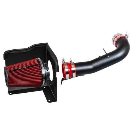 RTUNES RACING BLACK PIPE HEAT SHIELD COLD AIR INTAKE + FILTER Compatible For 07-08 Chevy Chevrolet/GMC/Cadillac V8 4.8L/5.3L/6.0L/6.2L