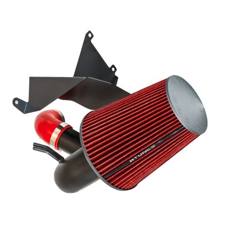 RTUNES RACING BLACK PIPE HEAT SHIELD COLD AIR INTAKE + FILTER Compatible For 98-03 Chevy S10 / GMC Sonoma I4 2.2L