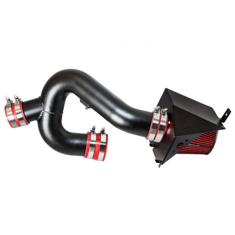 RTUNES RACING BLACK PIPE HEAT SHIELD COLD AIR INTAKE + FILTER Compatible For 12-14 Ford F150 3.5L V6 EcoBoost