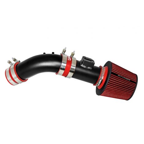 RTUNES RACING BLACK PIPE SHORT RAM AIR INTAKE + FILTER Compatible For 04-07 Honda Accord 2.4L I4 SULEV