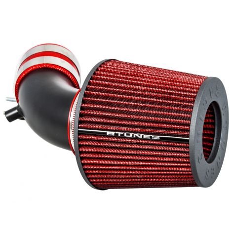 RTUNES RACING BLACK PIPE SHORT RAM AIR INTAKE + FILTER Compatible For 01-05 Hyundai Accent 1.6L I4